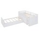 preview thumbnail 32 of 40, Space-Saving Design Twin Size Low Height Loft Bed and Platform Bed Sets, Kids Storage Bed Frame with 7 Drawers and Guardrails