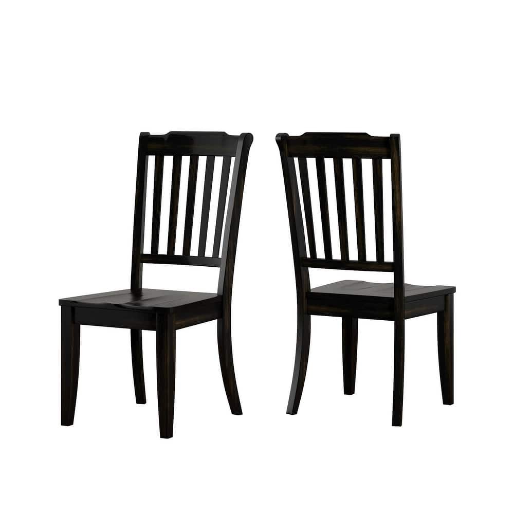 Eleanor Antique White Farmhouse Trestle Base 6-Piece Dining Set - Slat Back by iNSPIRE Q Classic