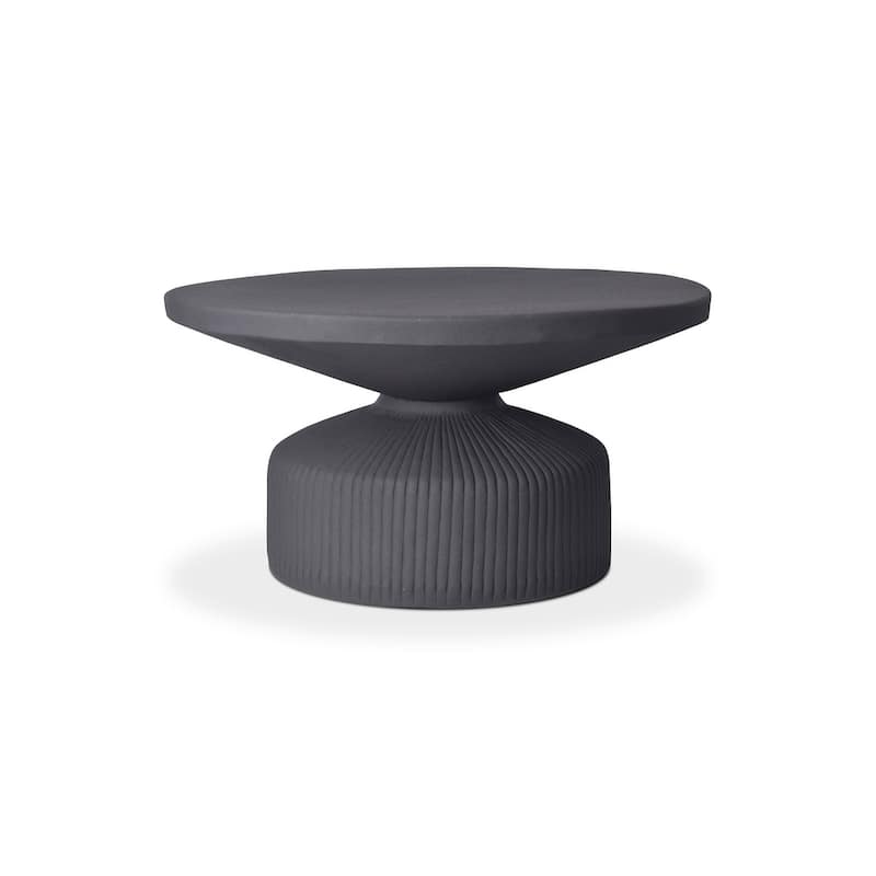 Aurelle Home Yeatra Modern Aluminum Hour-Glass Coffee Table