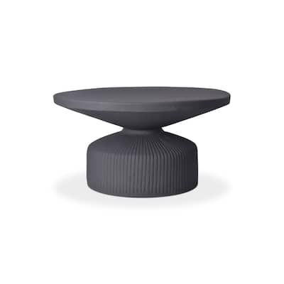 Aurelle Home Yeatra Modern Aluminum Hour-Glass Coffee Table
