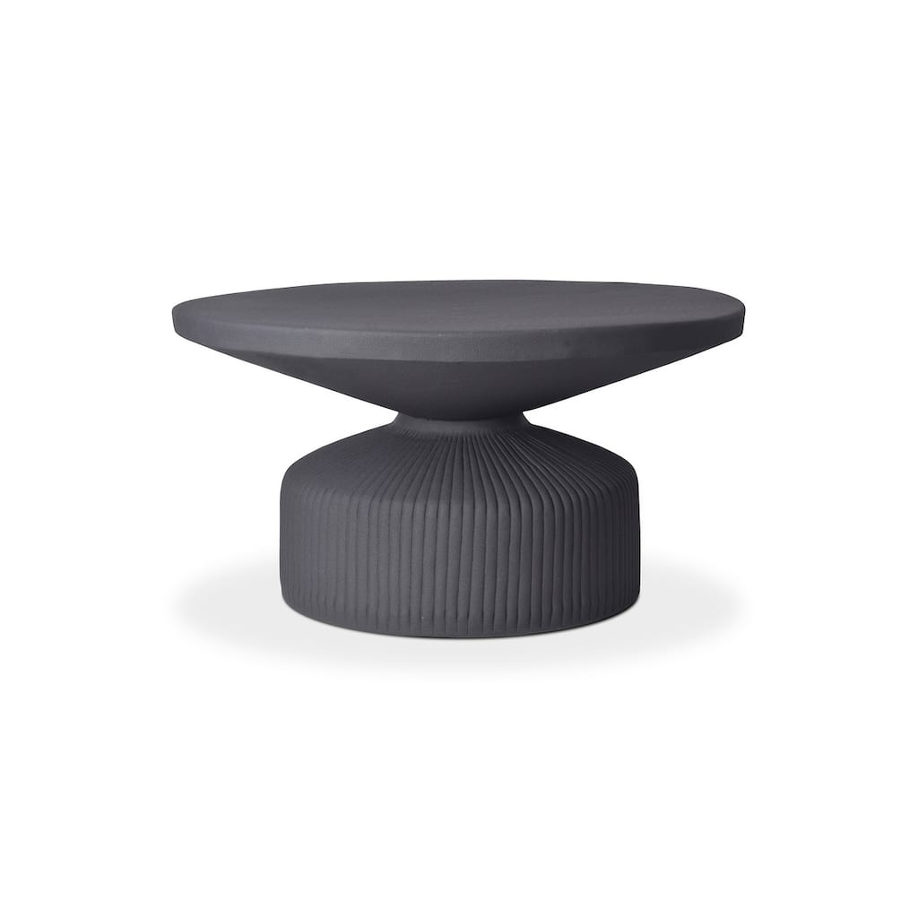 Aurelle Home Yeatra Modern Aluminum Hour-Glass Coffee Table