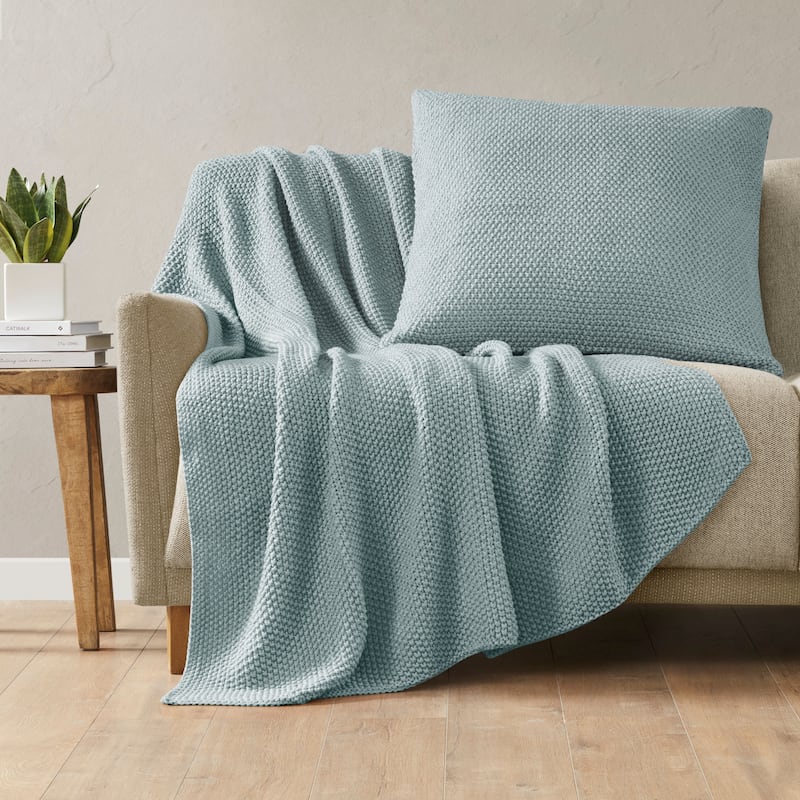 INK+IVY Bree Knit Euro Pillow Cover