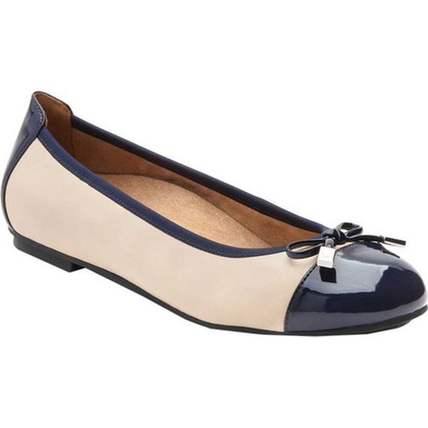 Minna Ballet Flat Navy Cream 