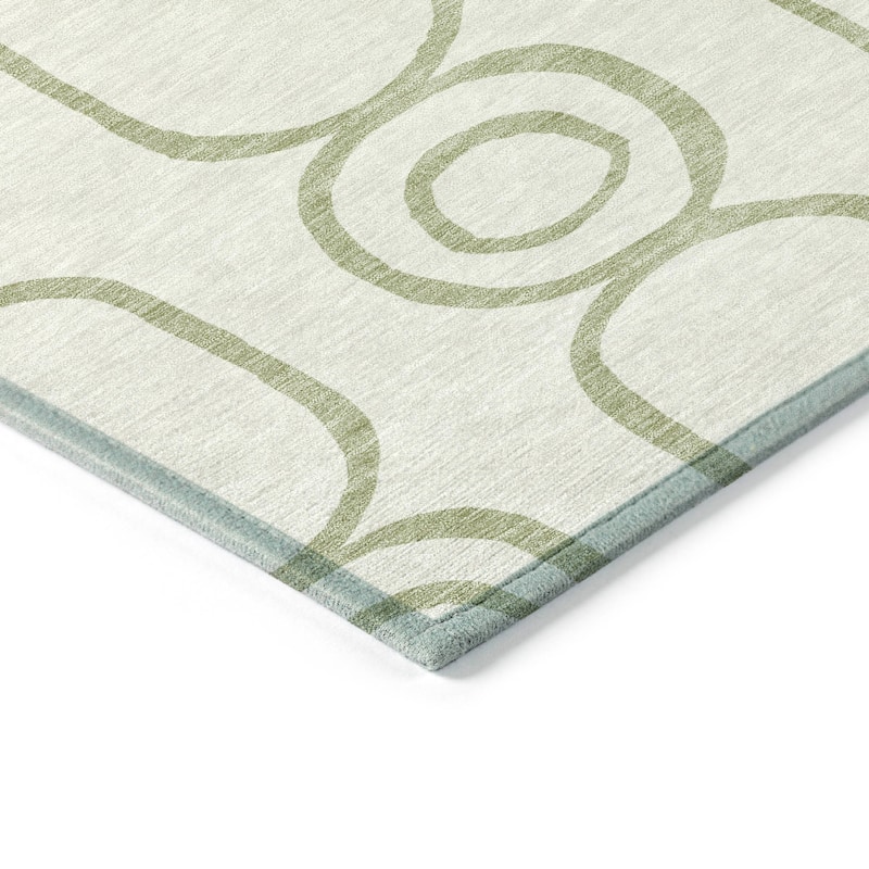 Machine Washable Indoor/ Outdoor Modern Vibe Chantille Rug