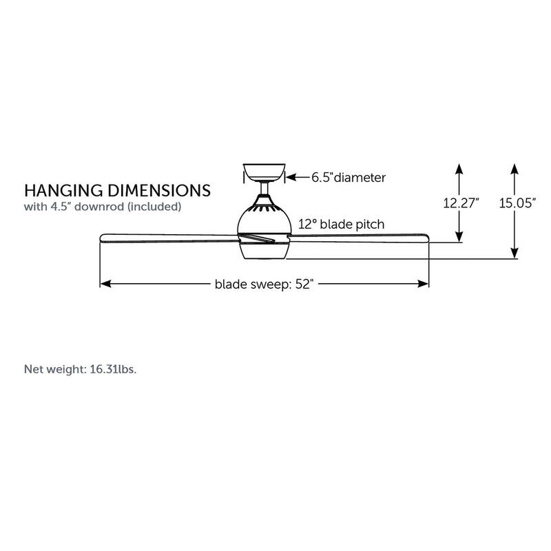 Fanimation Kwad 52 inch Indoor Ceiling Fan with LED Light Kit and Remote - Matte White