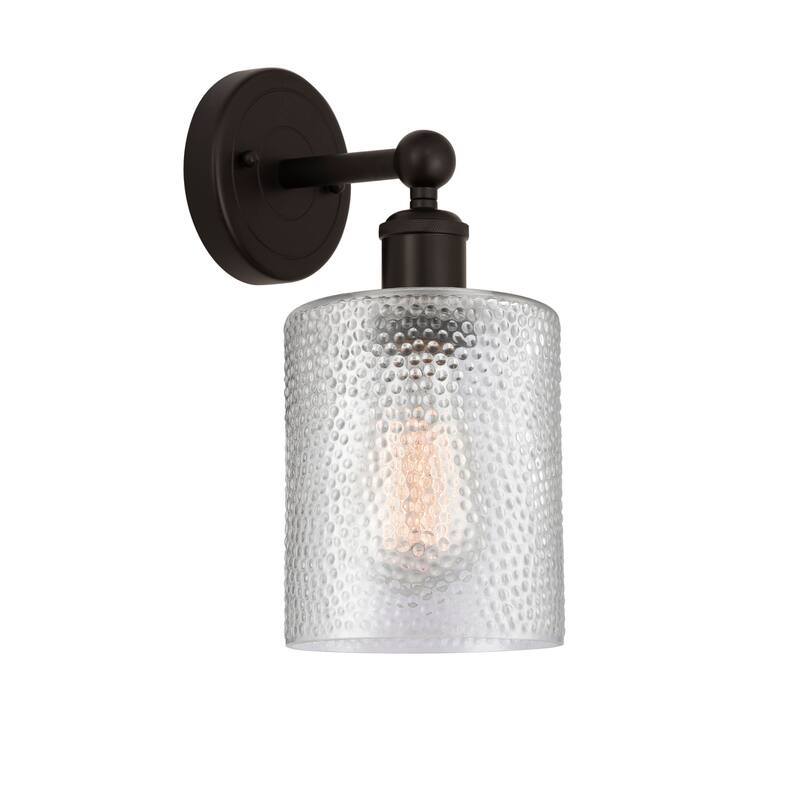 Innovations Lighting 616-1W-12-5 Cobbleskill Sconce Cobbleskill 12" - Oil Rubbed Bronze / Clear