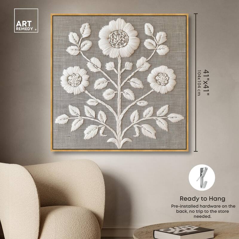 Stitched Symmetry I Canvas by Art Remedy
