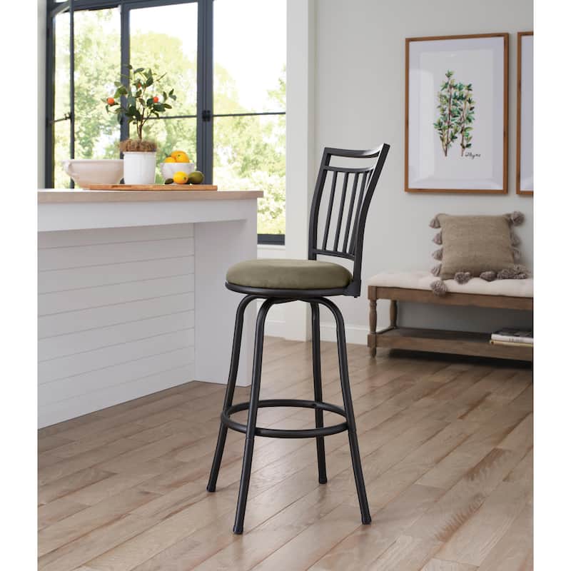 Azalea Park Metal Swivel Adjustable Height Barstool - 16.14 W x 18.5 D x 37.91-42.91 H"