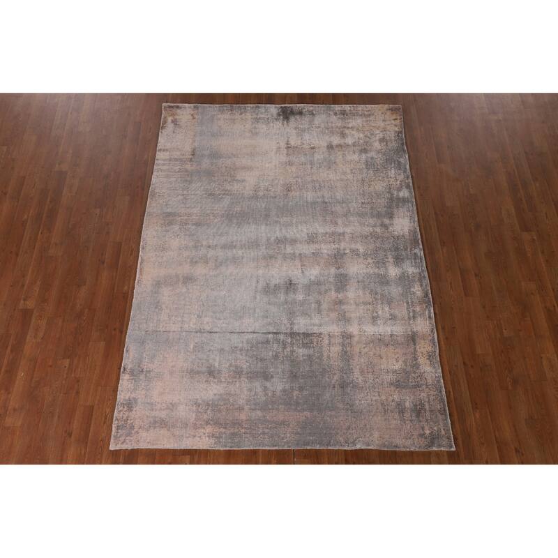 Indian Abstract Modern Area Rug Handmade Wool Carpet - 5'6"x 7'10"
