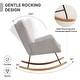 preview thumbnail 32 of 54, HOMYKA 25.2” Wide Rocking Chair with Button Accents for Nurseries
