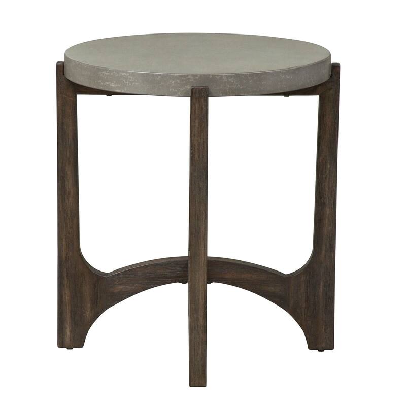 Cascade Wire Brush Rustic Brown End Table
