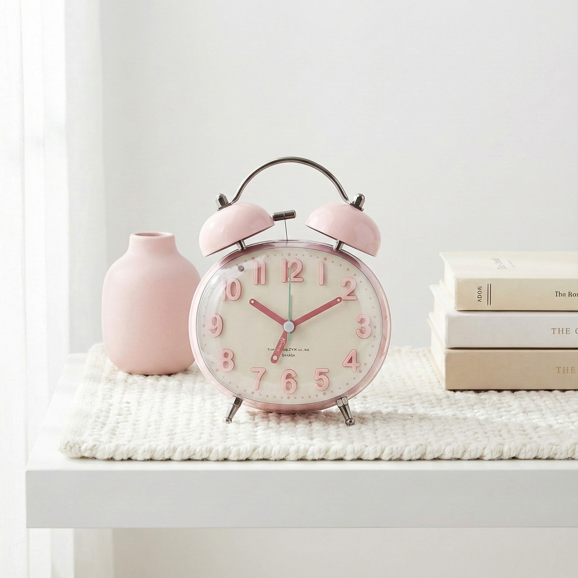 Egg Shape Mechanical Alarm Clock, Loud Alarm, Traditional Dual Bell Design, for Bedroom - 4.5"L x 3.1"W x 5.8"H