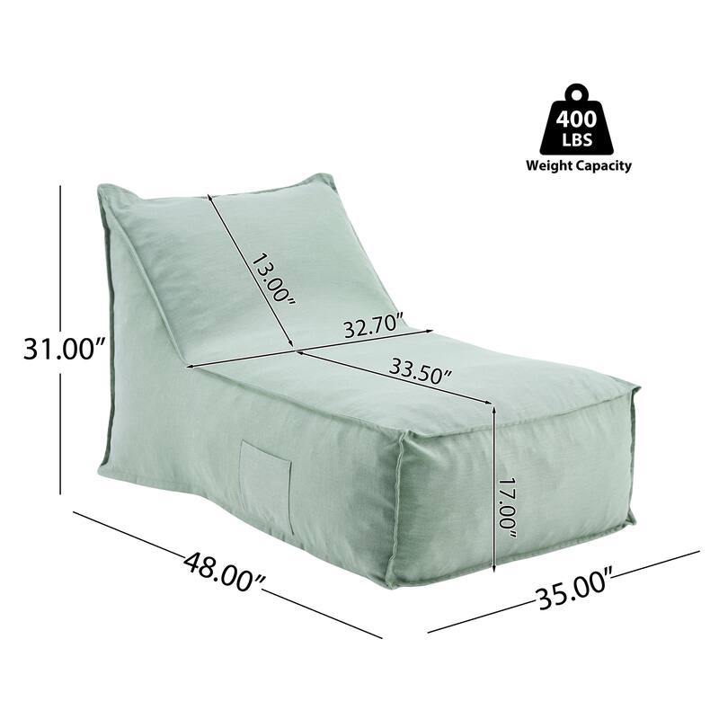 Christopher Knight Home- Carter Outdoor Fabric Bean Bag Lounge Chair