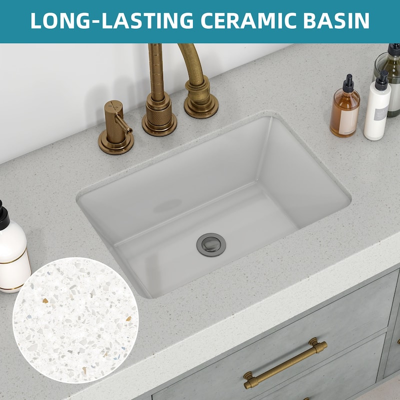 Moasis 40"/48" Wide Floating Wall Mounted Bathroom Vanity with 2 Drawers & 2 Storage Cabinet