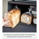preview thumbnail 11 of 12, Yamazaki Home Bread Box - Two Styles, Steel, Horizontal, Holds 22.2 lbs - L 13.58 x W 15.75 x H 9.45 inches