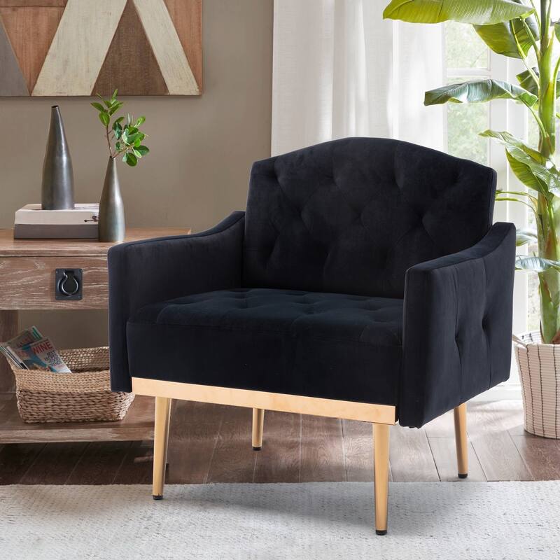 Tufted Decorative Fabric Armchair