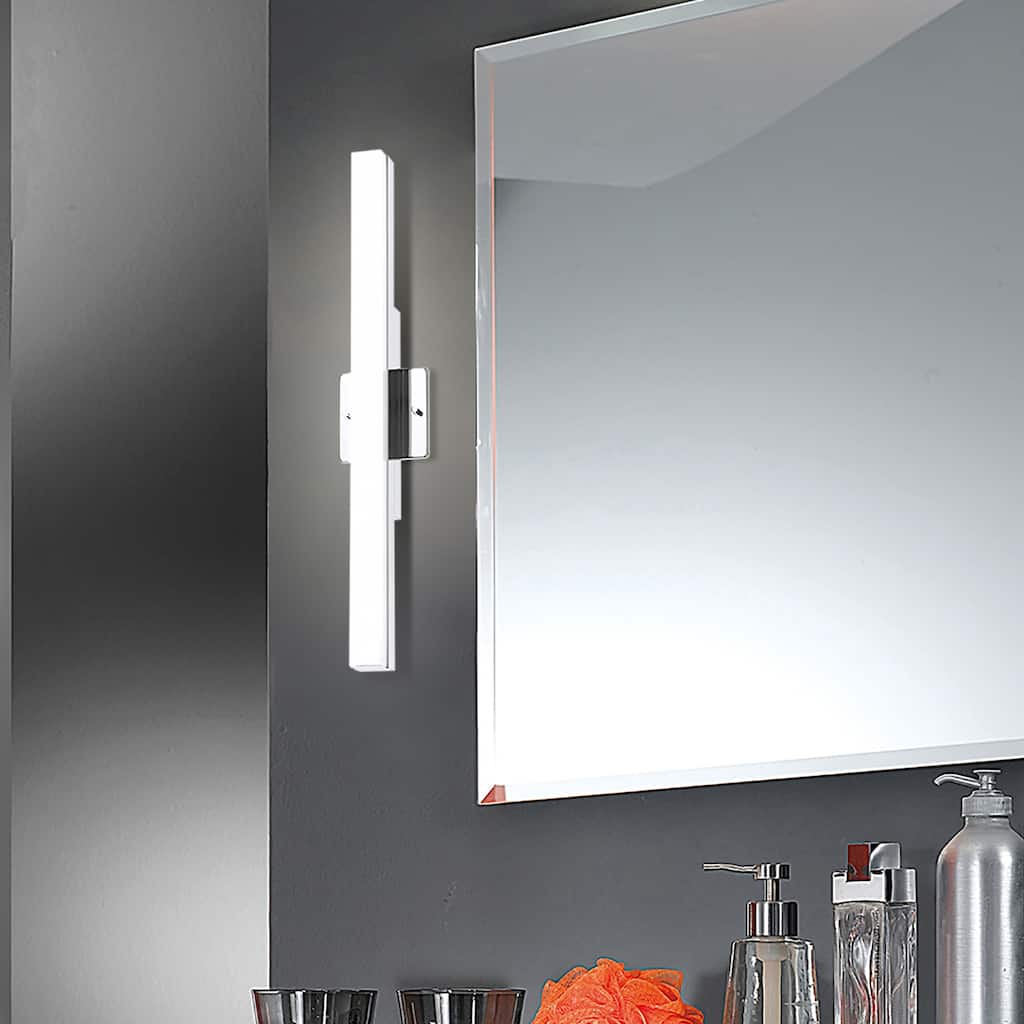 Torretta Bath/Vanity Light with White Shade