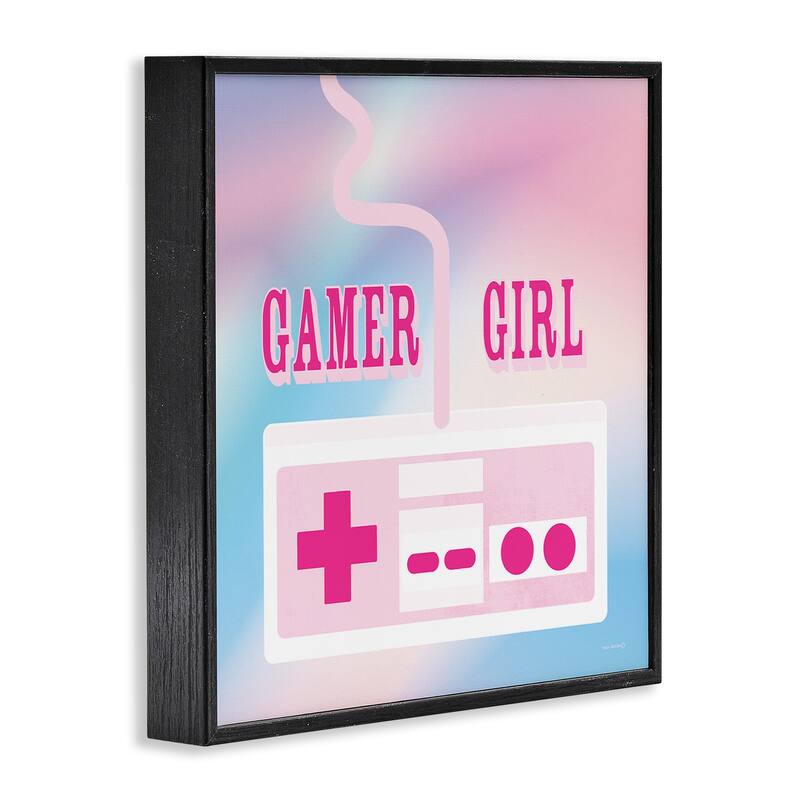 Stupell Pastel Gamer Girl Controller Framed Giclee Art Design By Yass Naffas Designs