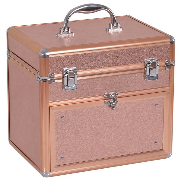 Gymax Nail Accessories Organizer Makeup Case Polish Travel Box Panel. Opens flyout.