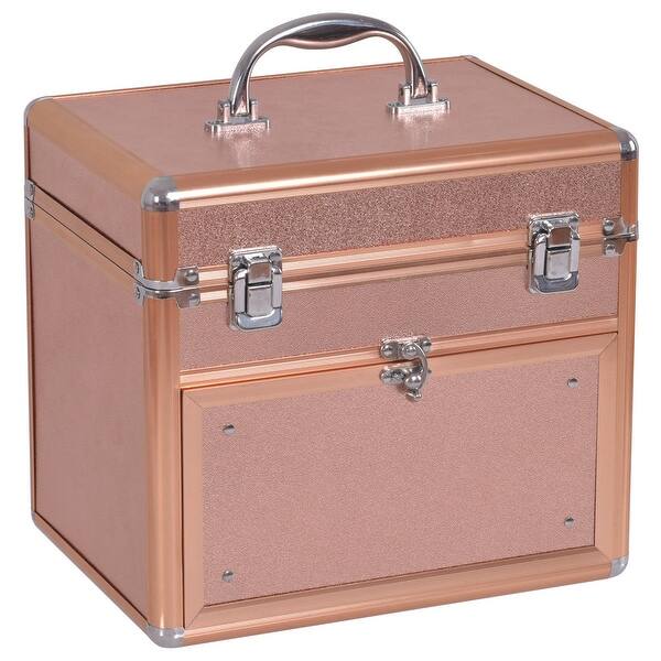 Shop Gymax Nail Accessories Organizer Makeup Case Polish Travel Box Panel Overstock 20633904