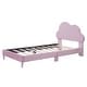 preview thumbnail 34 of 34, Velvet Upholstered Bed with Cloud-Shape Headboard, Wood Platform Bed Frame for Boys Girls Easy Assembly, No Box Spring Needed