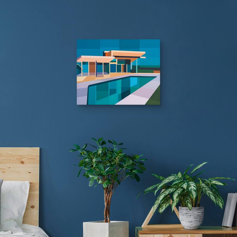 Modernist Colour House by Andy Burgess Canvas Art Print