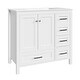 preview thumbnail 4 of 3, EROMMY All-in-One Bathroom Vanity with Ceramic Sink, Soft-Close Storage Cabinet & Drawer, Glossy Countertop, White 36"