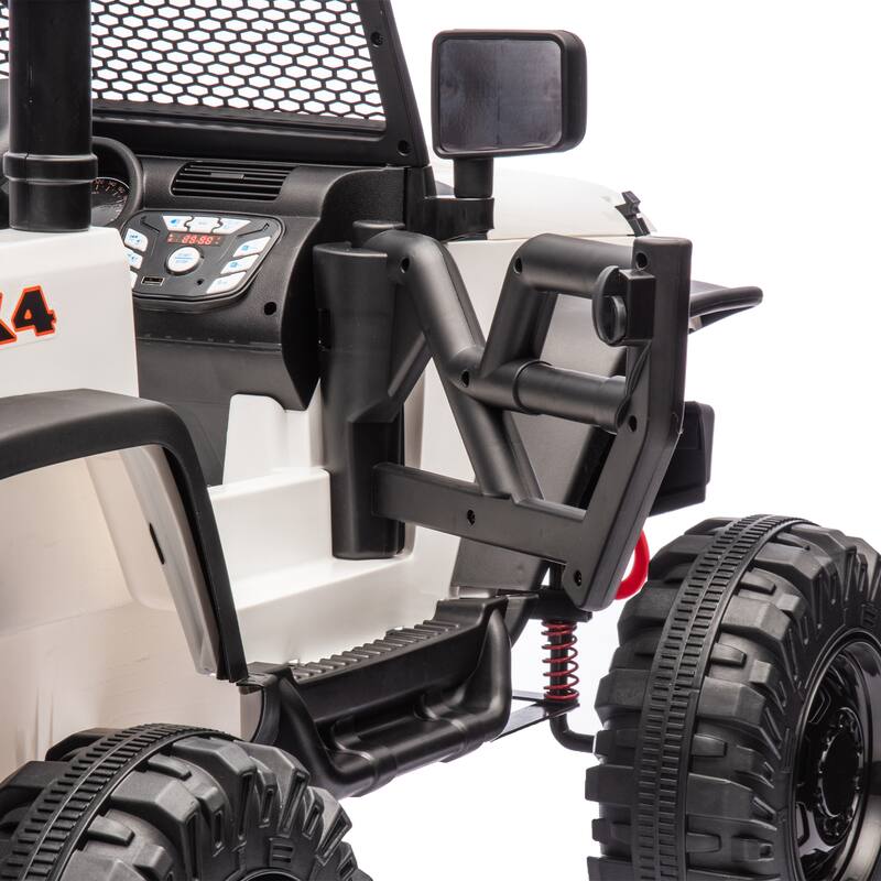 Kids Electric Ride-On Car 24V 400W with Parents Control, 3 Speed Settings, Bluetooth, USB, Music, LED Searchlights