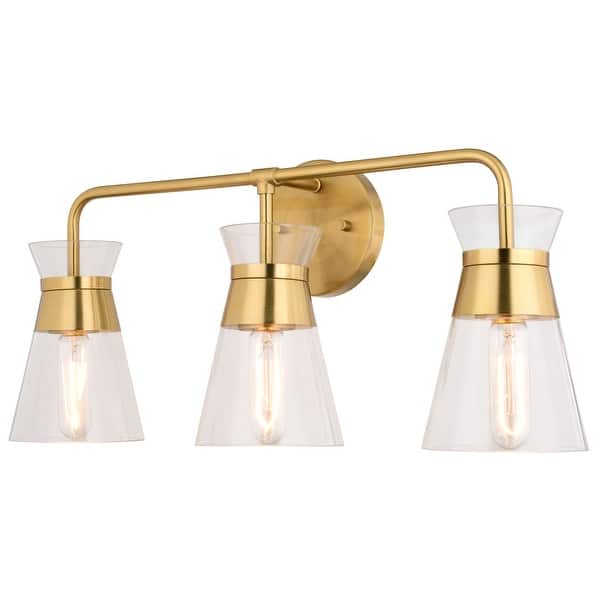 slide 2 of 6, Vaxcel Lighting W0470 24" Wide Vanity Light Natural Brass