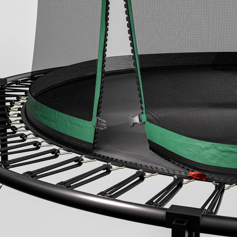 14FT Springfree no Gap Trampoline with 6 W-shape Legs- Green