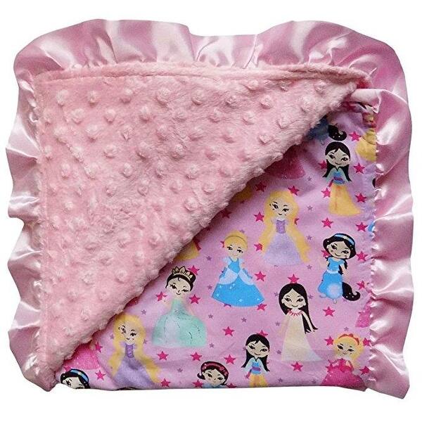 slide 2 of 4, Textured Minky Dot Baby Infant Toddler Blanket with Satin Trim