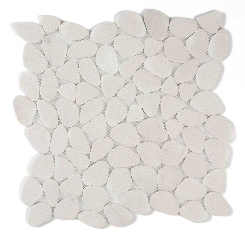 The Tile Life Huron Rock 12x12 Sand Stone Glass Mosaic Pebble Floor & Wall Tile