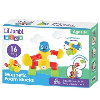 Lil' Jumbl Blox Magnetic Building Blocks Play Set, Toddler Toys 3-6