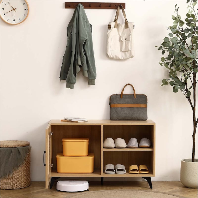 Modern Shoe-Storage Cabinet - Brown