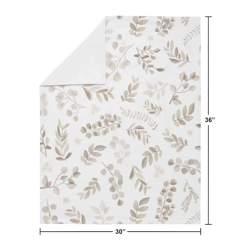 Boho Botanical Leaf Collection Boy Girl Baby Receiving Security Swaddle