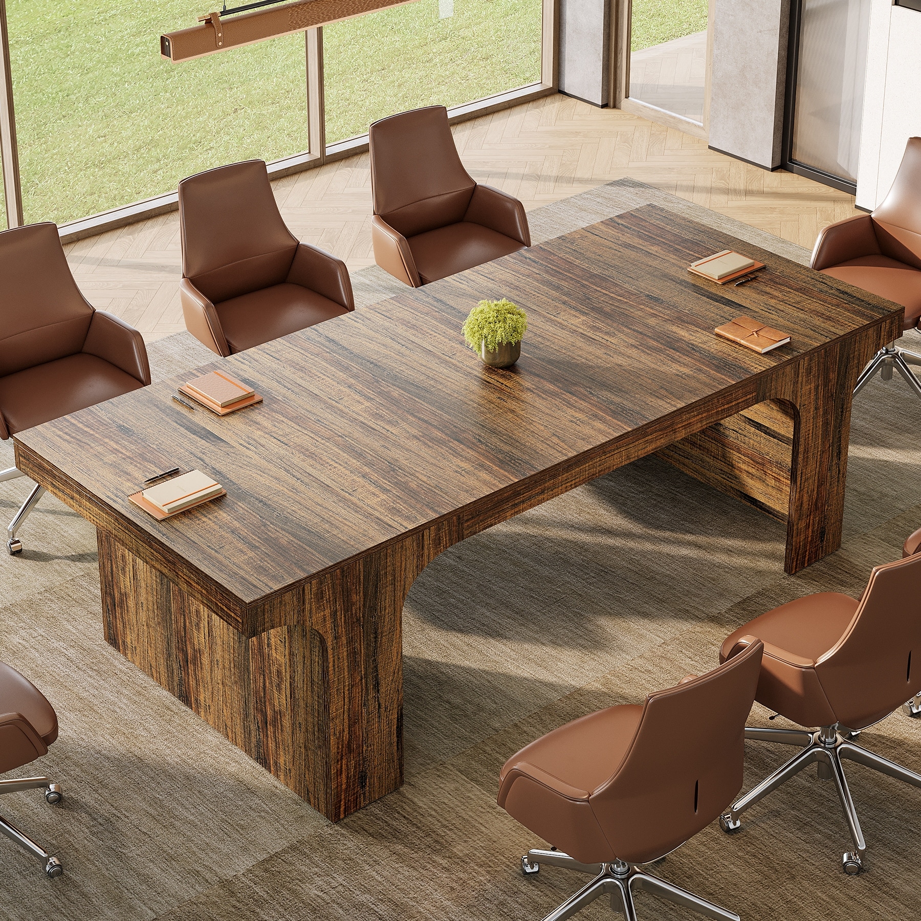 Large Executive Conference Table, Office Meeting Table, Boardroom Computer Writing Desk Workstation Accent Table