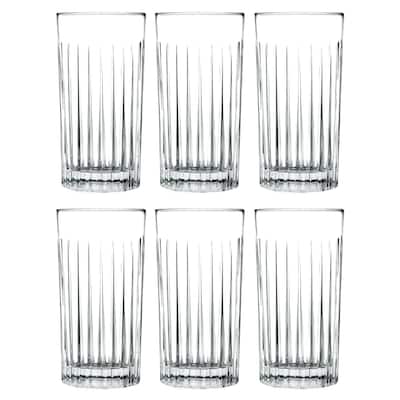 Highball - Glass - Set of 6 - Hiball Glasses - 15 oz. - by Majestic Gifts Inc. - Made in Europe