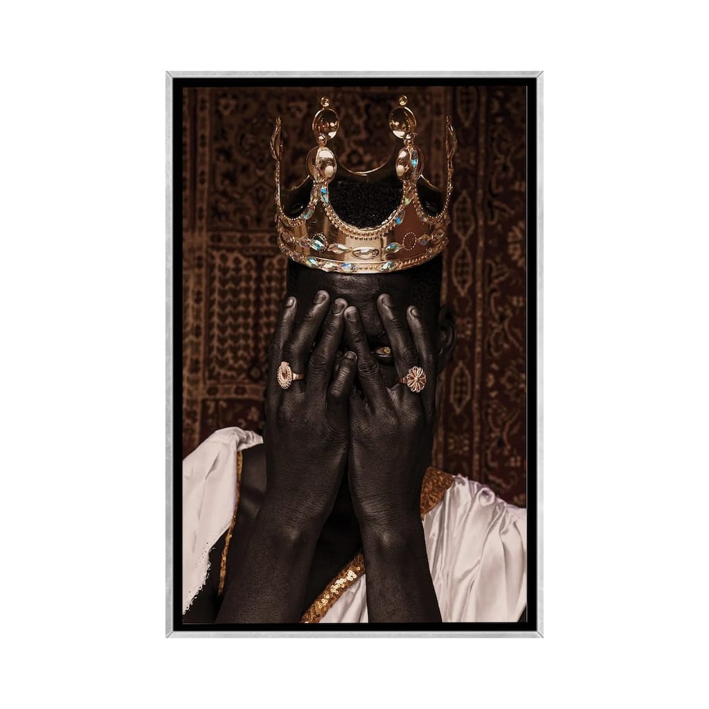 iCanvas "Black King" by Harry Odunze Framed