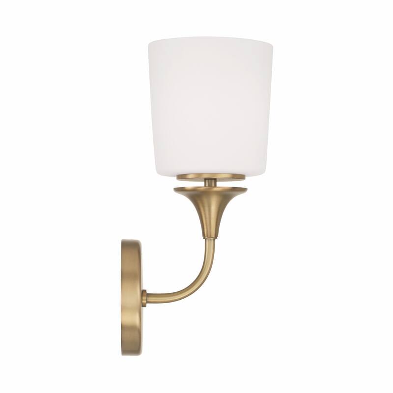 Presley 1-light Wall Sconce w-Soft White Glass