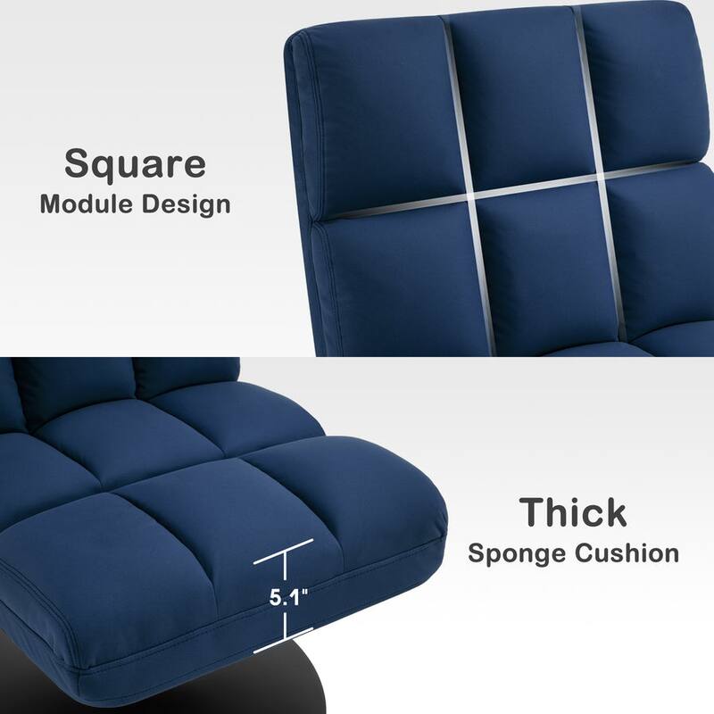 MCombo Swivel Accent Chairs, Modern Leisure Chairs for Living Room, Upholstered Armless Chair, Leathaire Fabric 4380