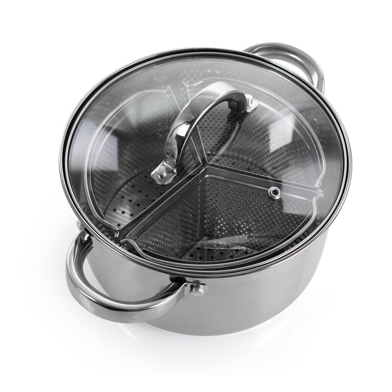 Oster Sangerfield 5 Piece 4 Quart SS Dutch Oven w/ Lid and Dividers