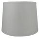 preview thumbnail 3 of 12, French Drum Lamp Shade, Textured Flax Linen, 12" Top, 14" Bottom, 10" Slant Light Gray