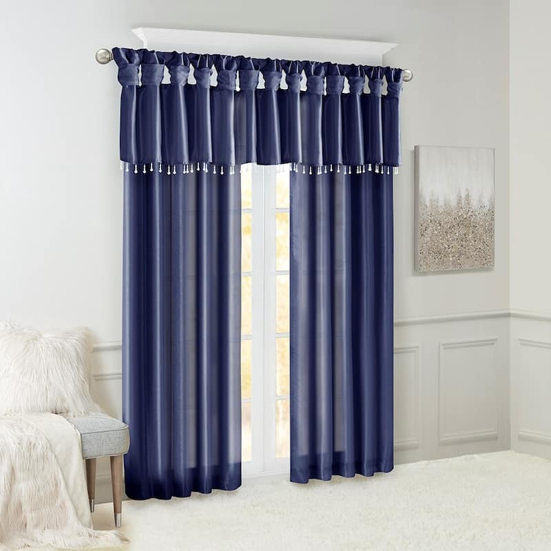 Twist Tab Lined Window Curtain Panel 50x95"