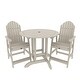 preview thumbnail 55 of 62, Highwood Commercial 3-Piece Adirondack 36" Bistro Counter Height Dining Set Whitewash