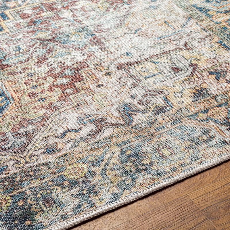 Livabliss Ikaia Traditional Medallion Machine Washable Area Rug