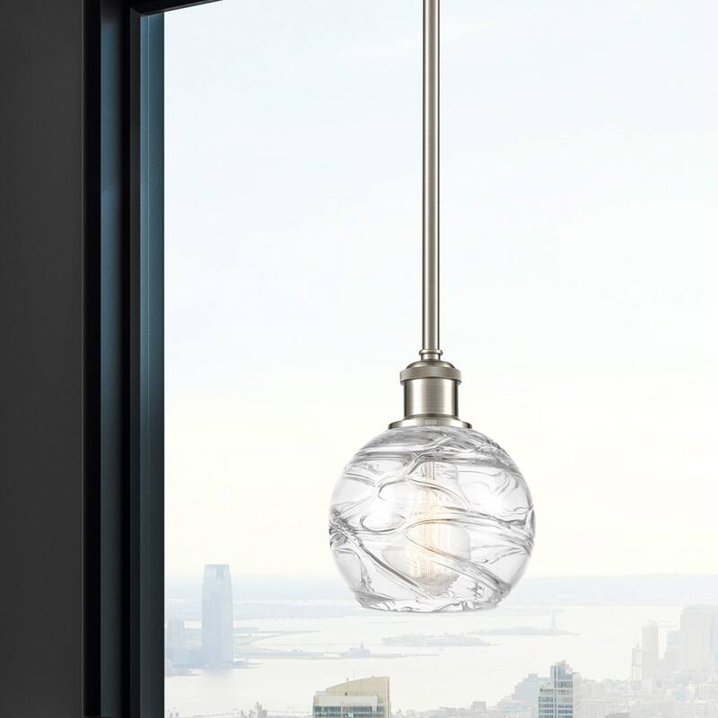 Innovations Lighting Athens Deco Swirl - 1 Light 6" Stem Hung Mini Pendant