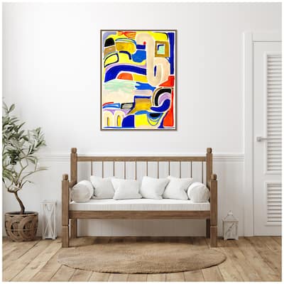Kate and Laurel Sylvie Abstract 04 Framed Canvas by Emma Daisy