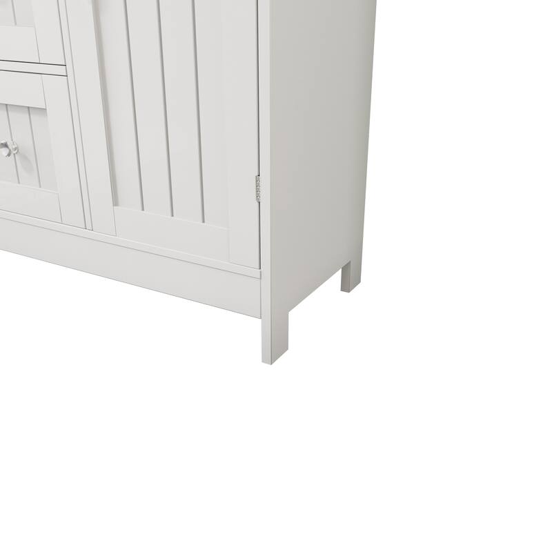 Bathroom storage cabinet with drawers and door