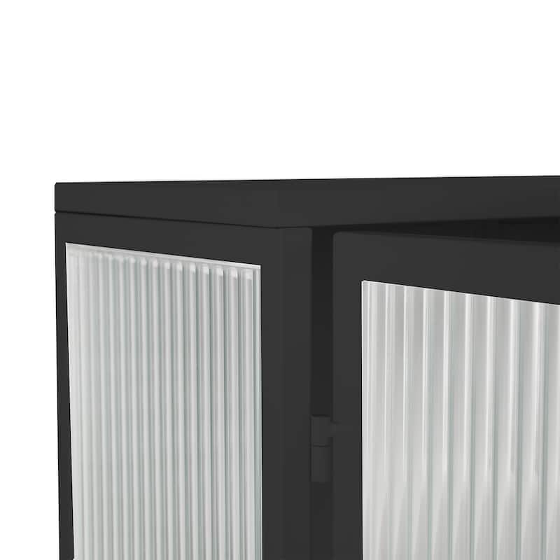 Modern Wall Cabinet with an Open Shelf and Towel Rack