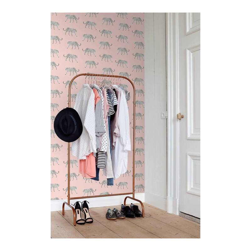 ESTA Home Prowl Pink Jaguars Wallpaper - 20.9 x 396 x 0.025